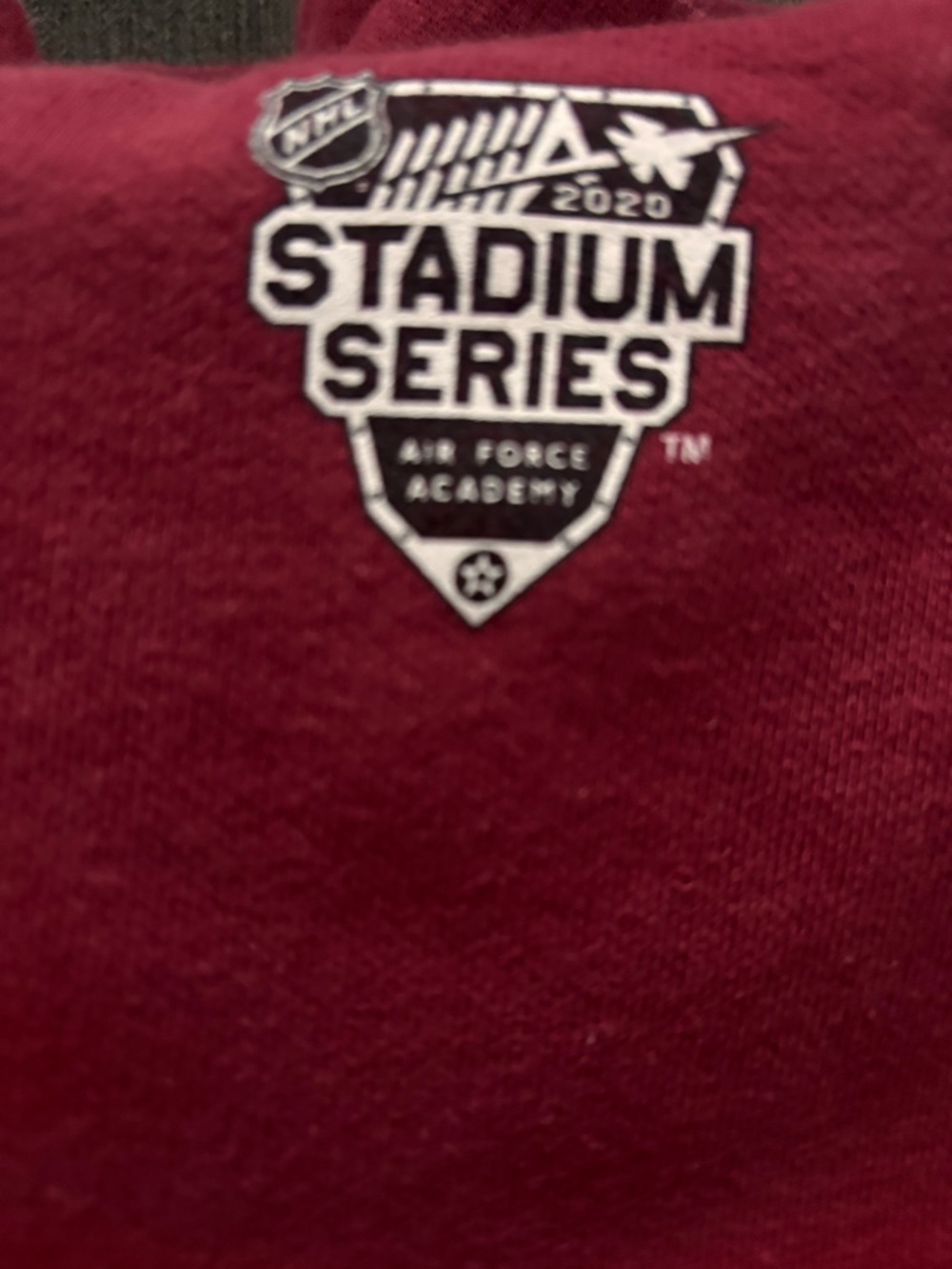 Fanatics XL Colorado Avalanche NHL 2020 Stadium Series Burgundy "A" Hoodie - Picture 2 of 4
